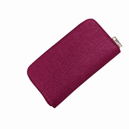 Portafoglio classico donna zip around borgogna