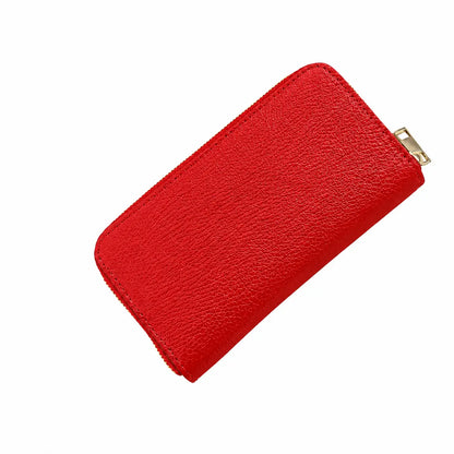 Portafoglio classico donna zip around rosso