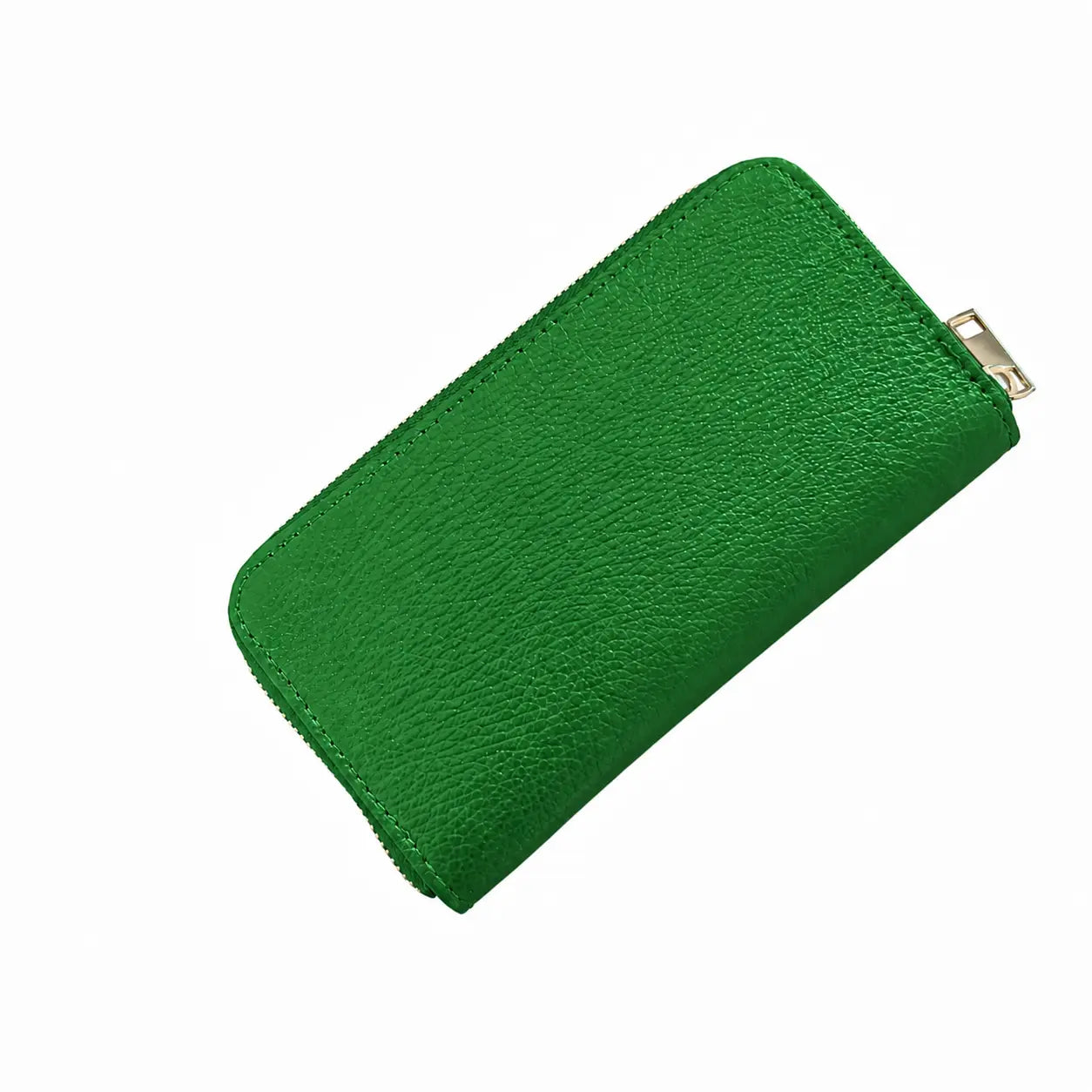 Portafoglio classico donna zip around verde prato