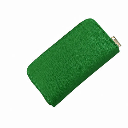 Portafoglio classico donna zip around verde prato
