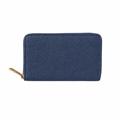 Portafoglio classico vera pelle blu navy