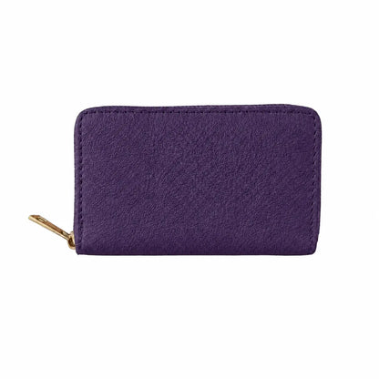 Portafoglio classico vera pelle viola