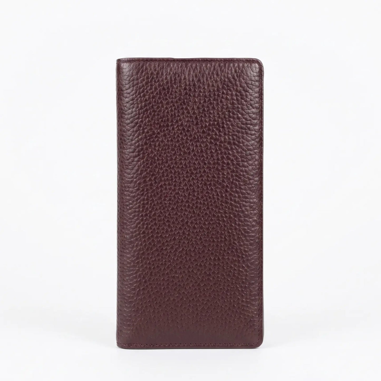 Portafoglio zip around vera pelle bordeaux