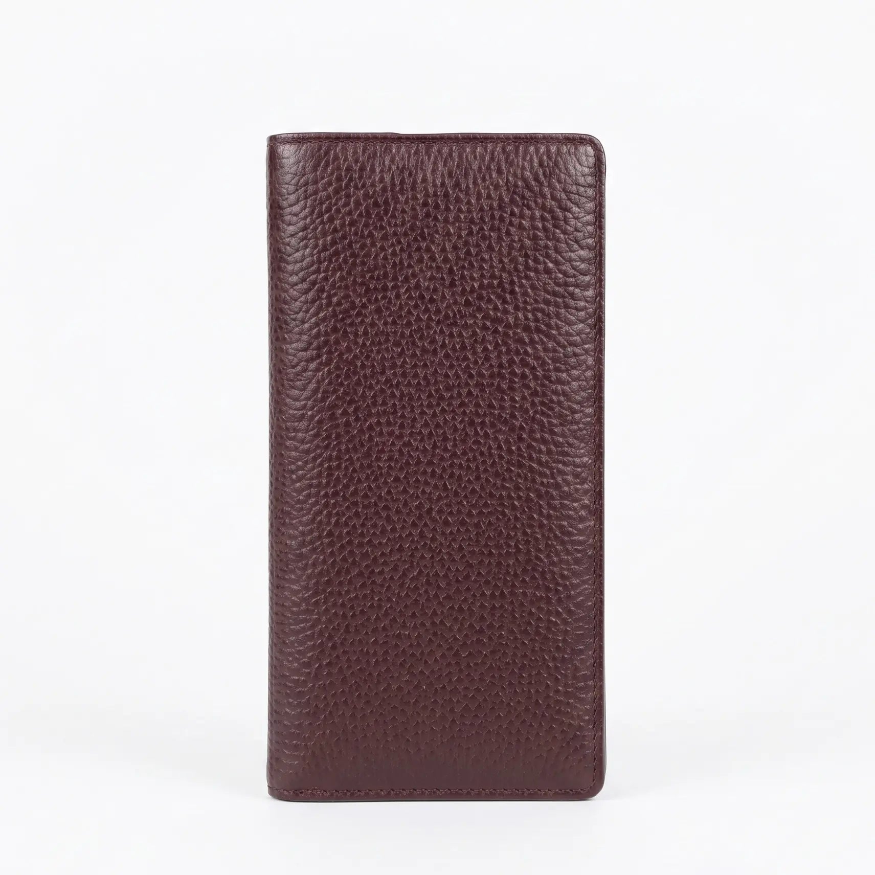 Portafoglio zip around vera pelle bordeaux