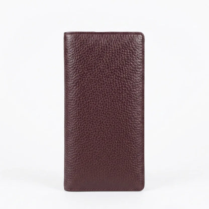 Portafoglio zip around vera pelle bordeaux
