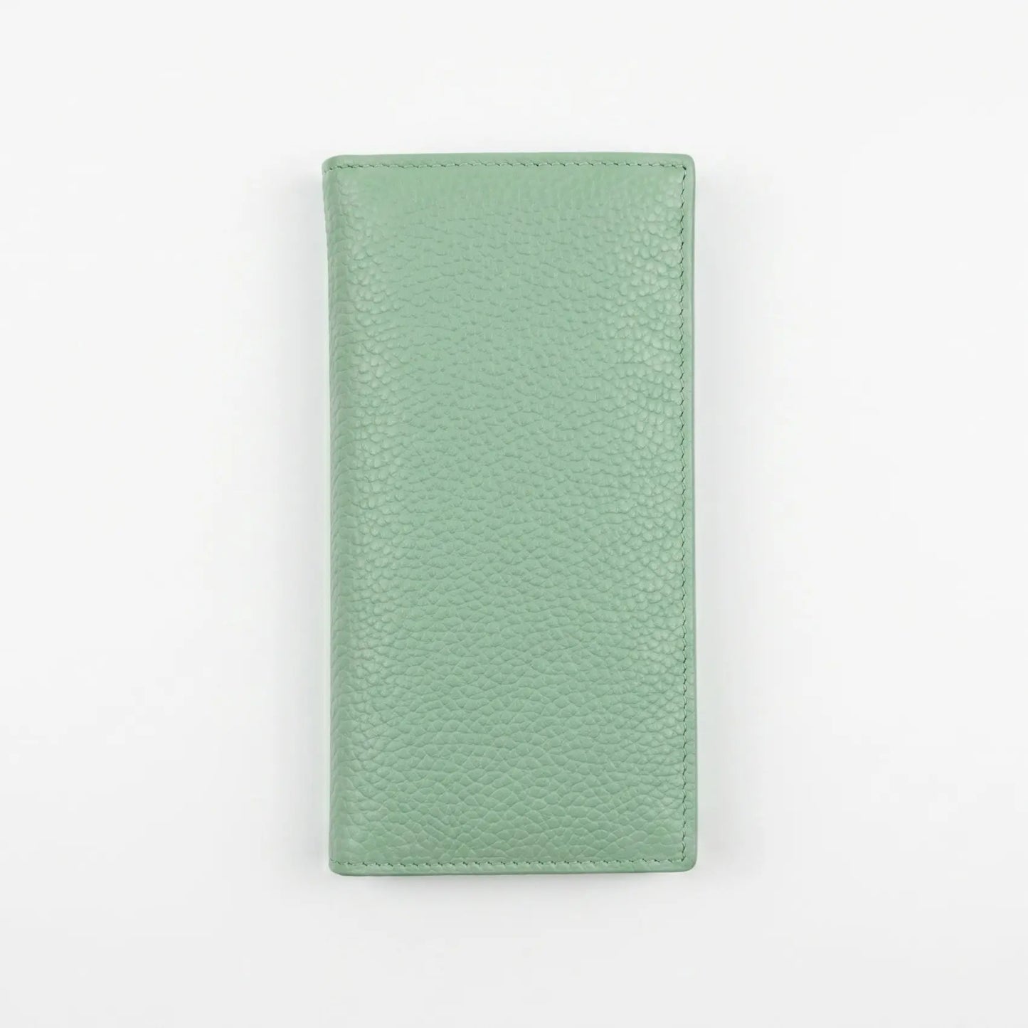Portafoglio zip around vera pelle verde menta
