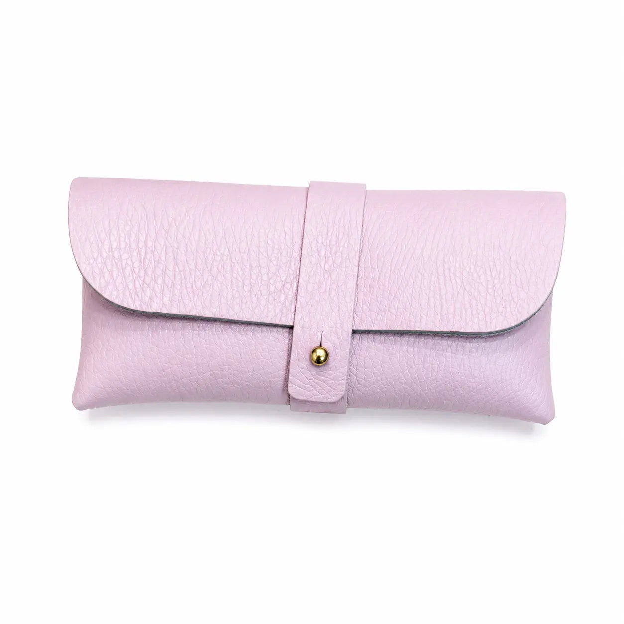 Portaocchiali in pelle martellata rosa cipria