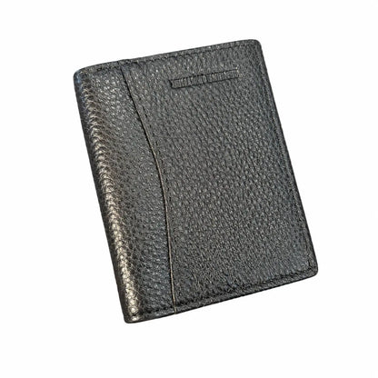 Portatessere slim pelle martellata nero